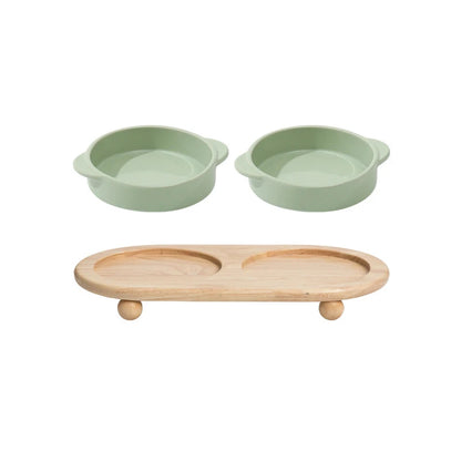 Single or Double Raised Pet Tableware