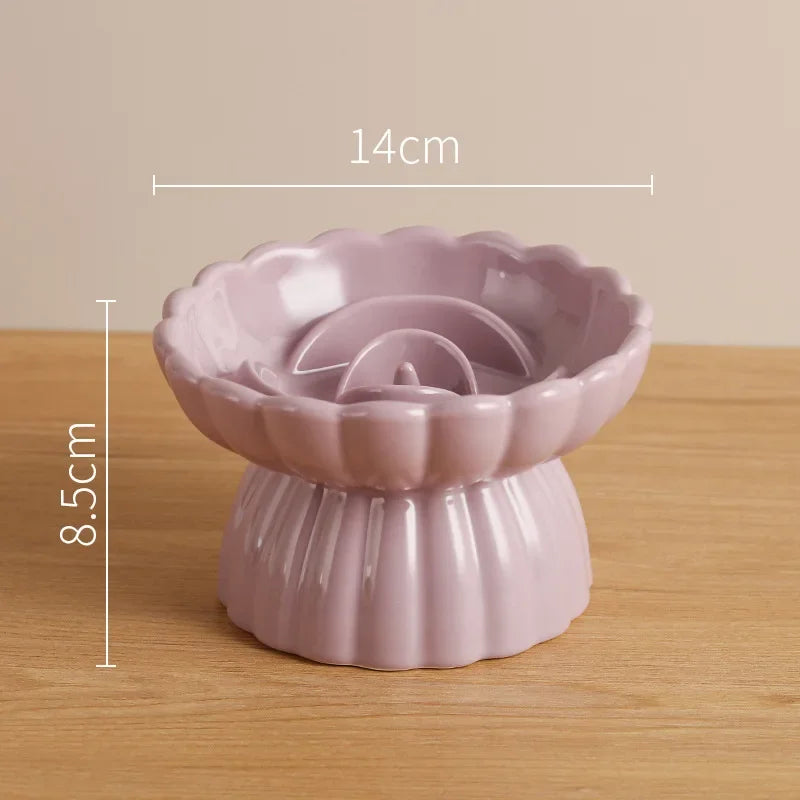 Slow Feed Flower Petal Elevated Pet Tableware