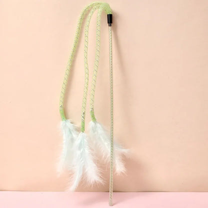 Feather Cat Toy Wand Stick