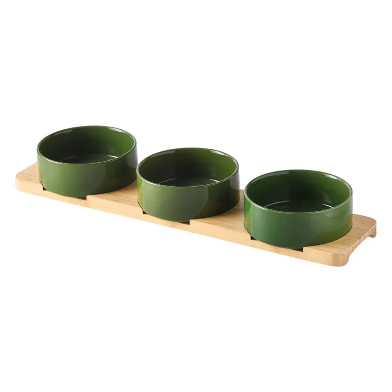 Multipurpose Bamboo Base Pet Tableware