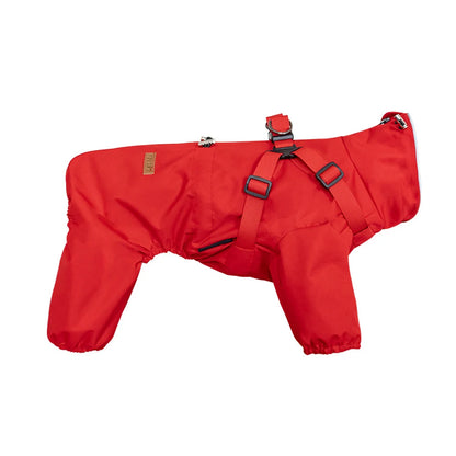 Waterproof Reflective Pet Raincoat Overalls with Adjustable Harness