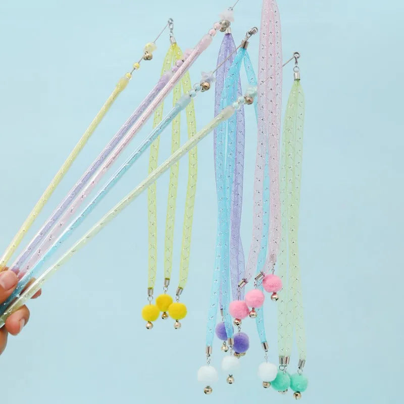 Wool Ball String Cat Toy Wand Stick