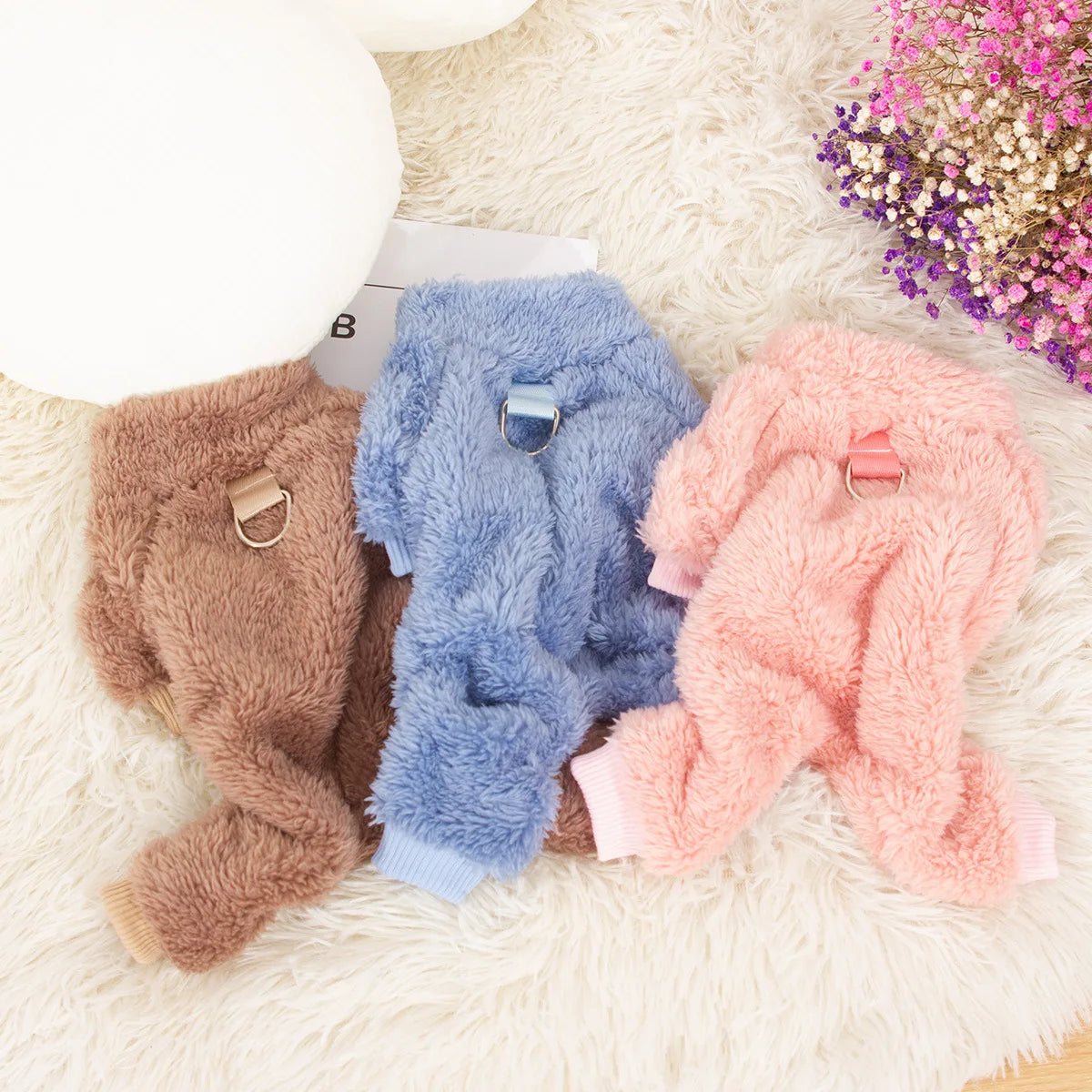 Soft Plush Warm Winter Pet Sweater Jumpsuit