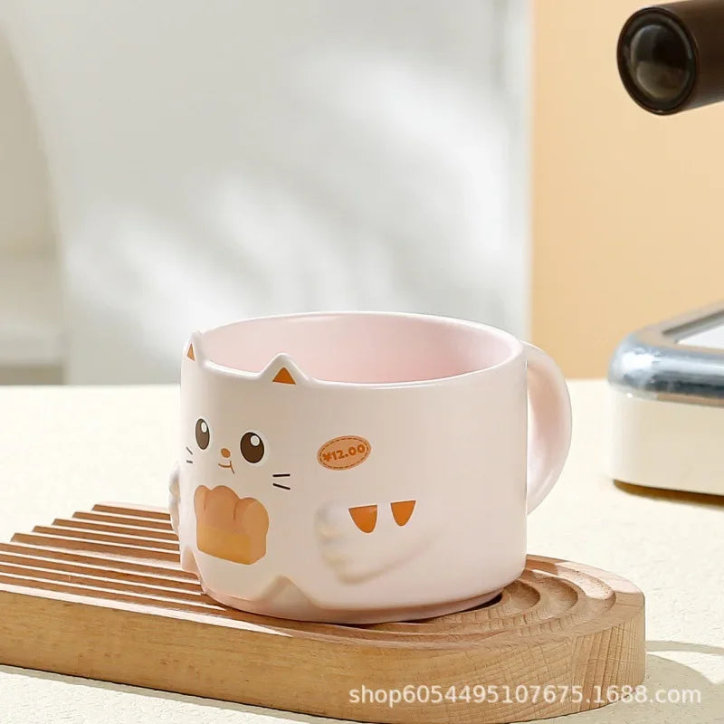 Stackable Cartoon Cat Mug