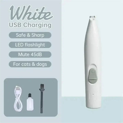 LED Light USB Rechargeable Electric Pet Hair Trimmer