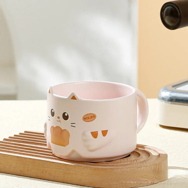 Stackable Cartoon Cat Mug