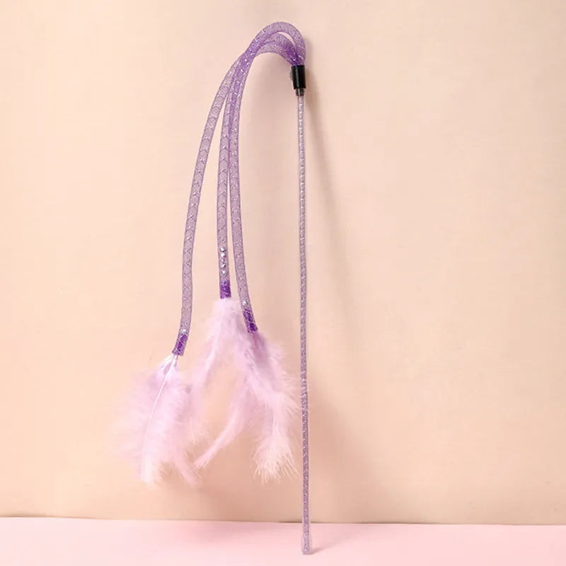 Feather Cat Toy Wand Stick