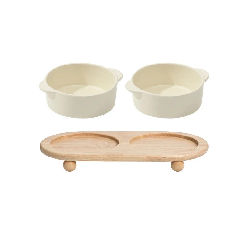 Single or Double Raised Pet Tableware