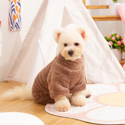 Soft Plush Warm Winter Pet Sweater Jumpsuit