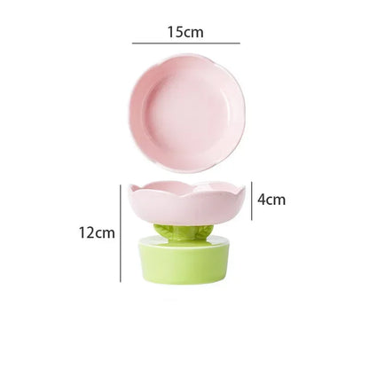 Flower Shaped Bowl Elevated Pet Tableware