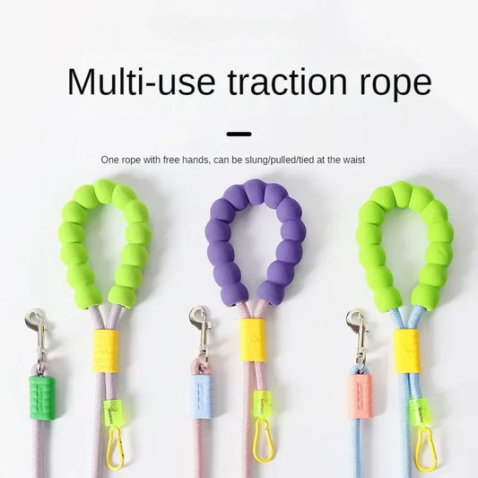 Multifunctional Hands-Free Cloud Foam Cotton Handle Dog Lead