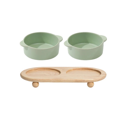 Single or Double Raised Pet Tableware