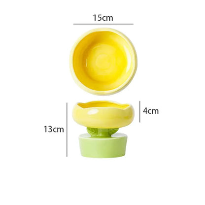 Flower Shaped Bowl Elevated Pet Tableware