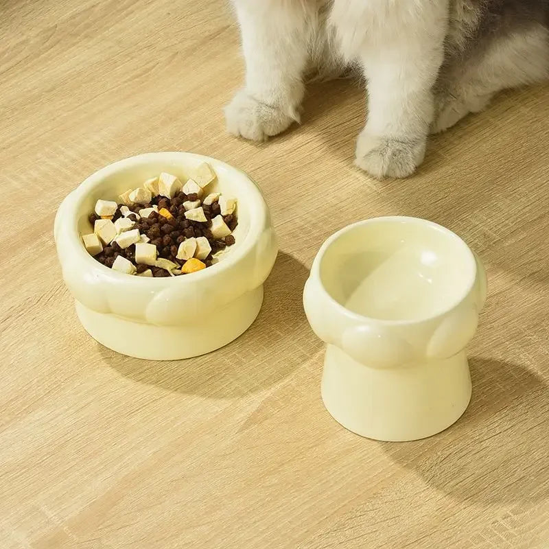 Textured Food Water Elevated Pet Tableware