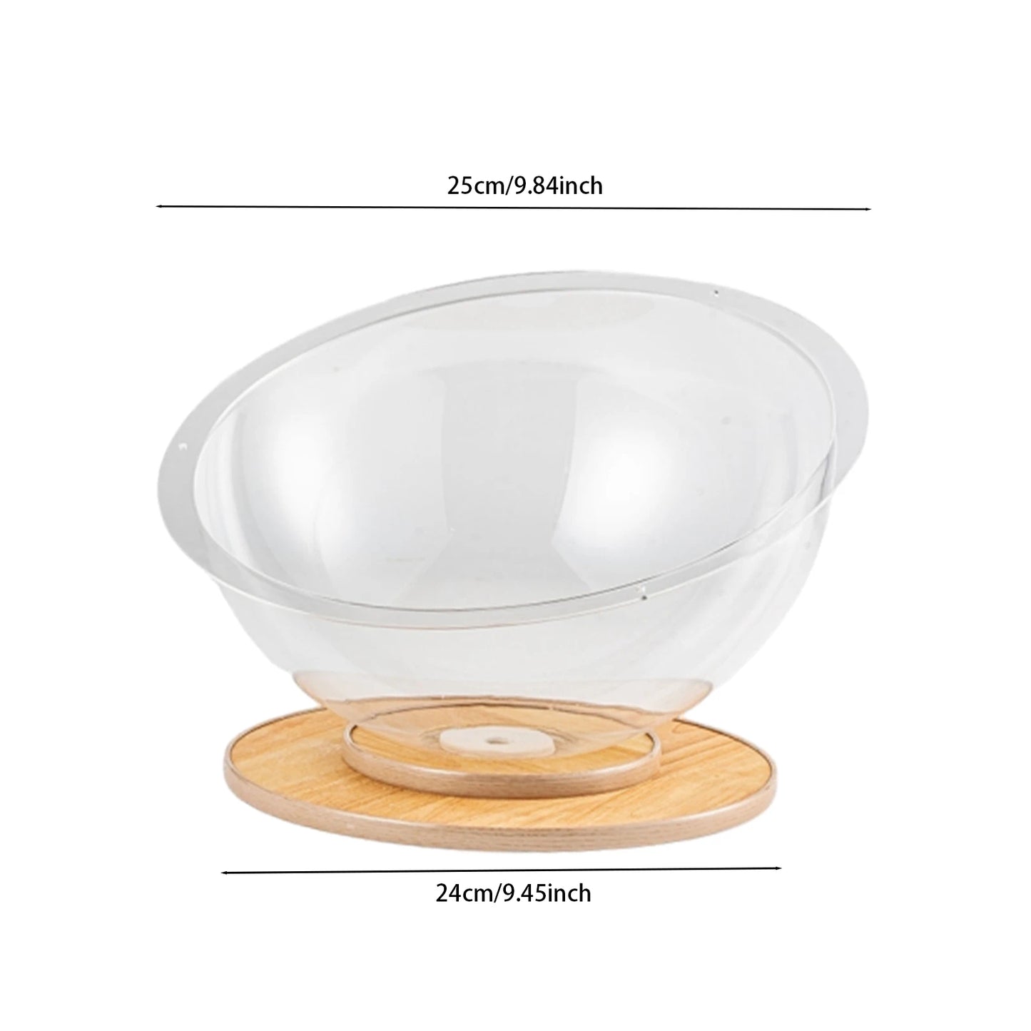 Transparent Capsule Wooden Base Pet Bed