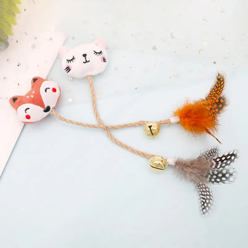 Animal Pet Toy With Catnip Feather Bell