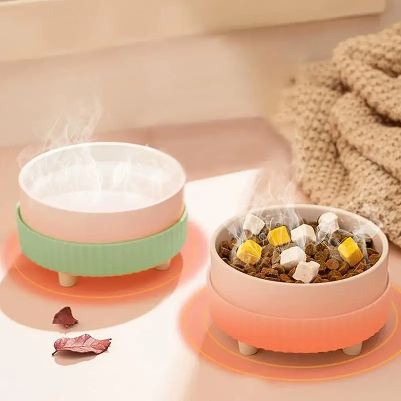 Quiet Rechargeable Heated Pet Food Water Bowl