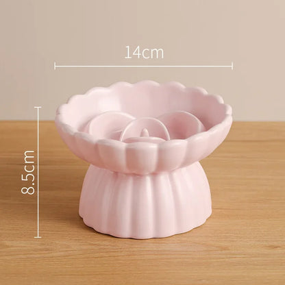 Slow Feed Flower Petal Elevated Pet Tableware