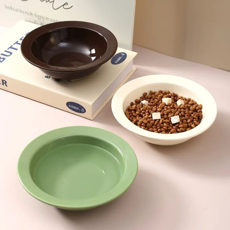 Round Edge Ceramic Pet Bowl