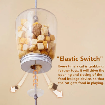 Interactive Cat Toy Slow Feed Dispenser