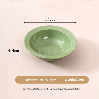 Round Edge Ceramic Pet Bowl