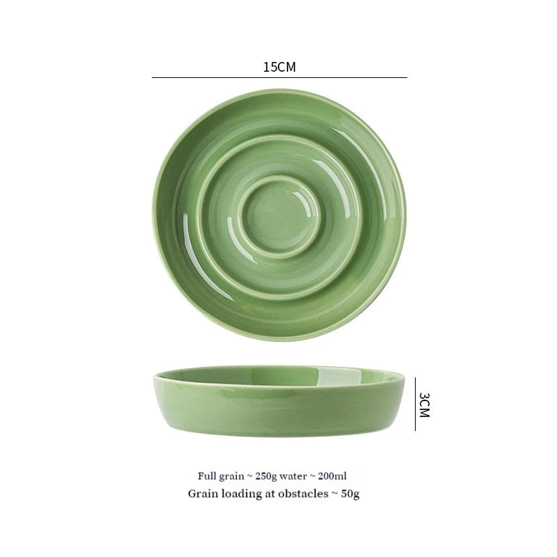 Ceramic Slow Feed Pet Bowl