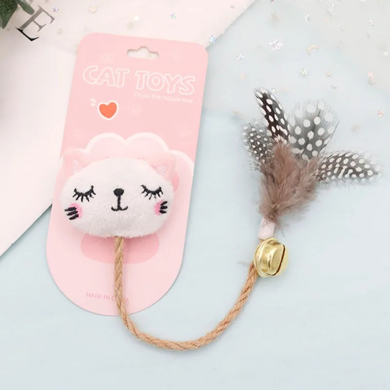 Animal Pet Toy With Catnip Feather Bell